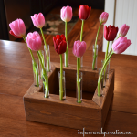 tulip centerpiece from 2x4 lumber