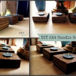 candle holder from 2x4