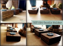 candle holder from 2x4